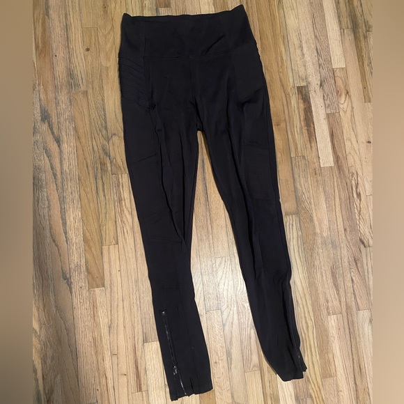 Athleta Delancey Moto Tights Black Small - Picture 2 of 4